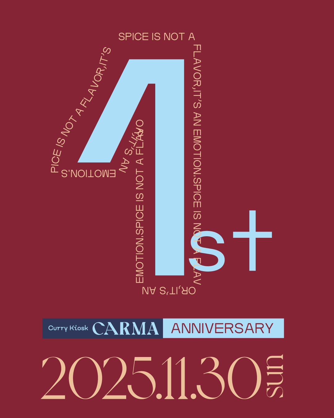 Curry Kiosk CARMA 1周年