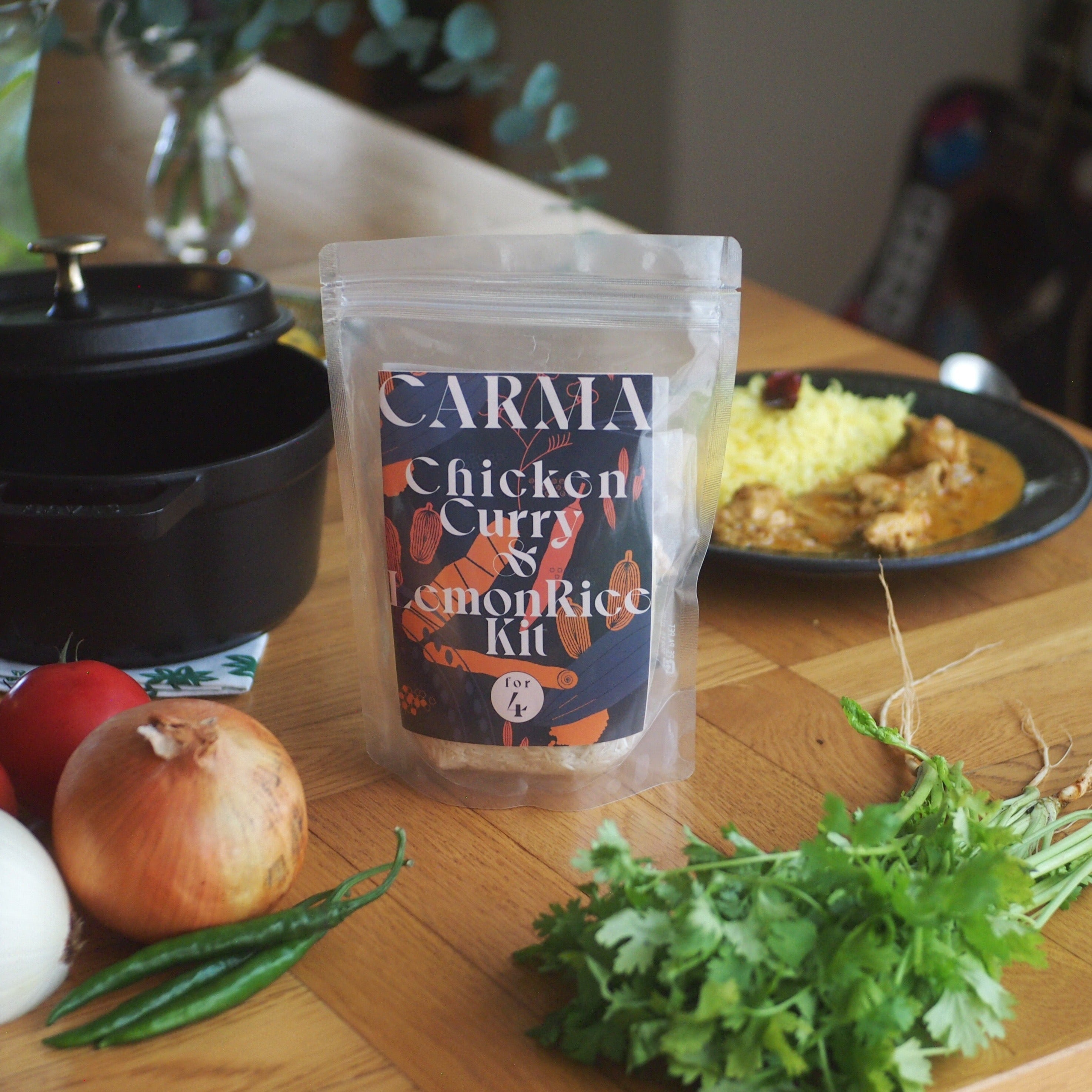 Chicken curry &amp; lemon rice spice kit (4 servings) 